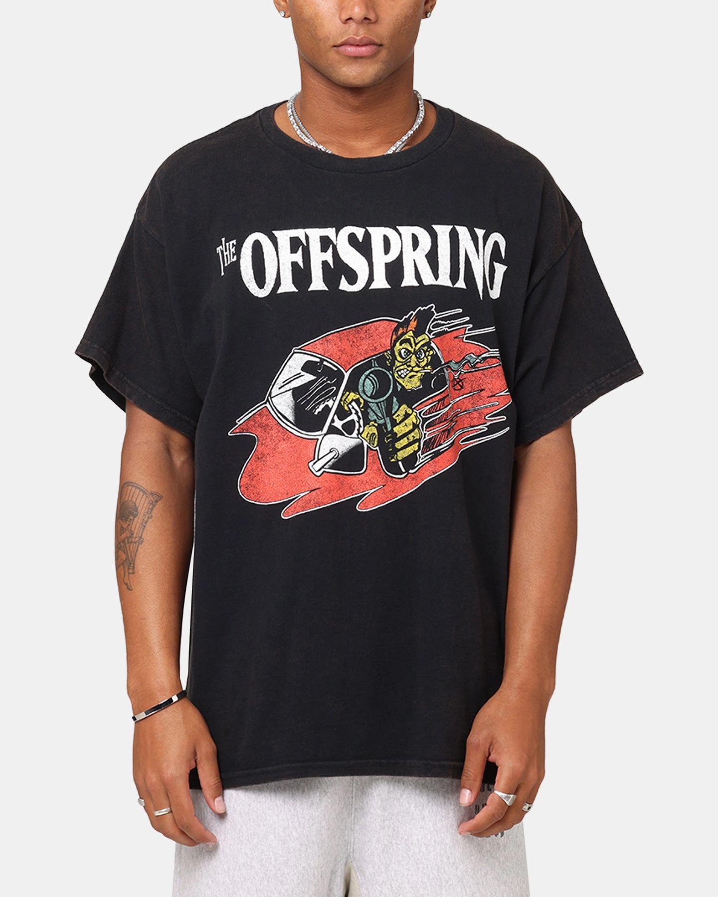 The Offspring Bad Habits T-Shirt Black Practical Design Gym workout