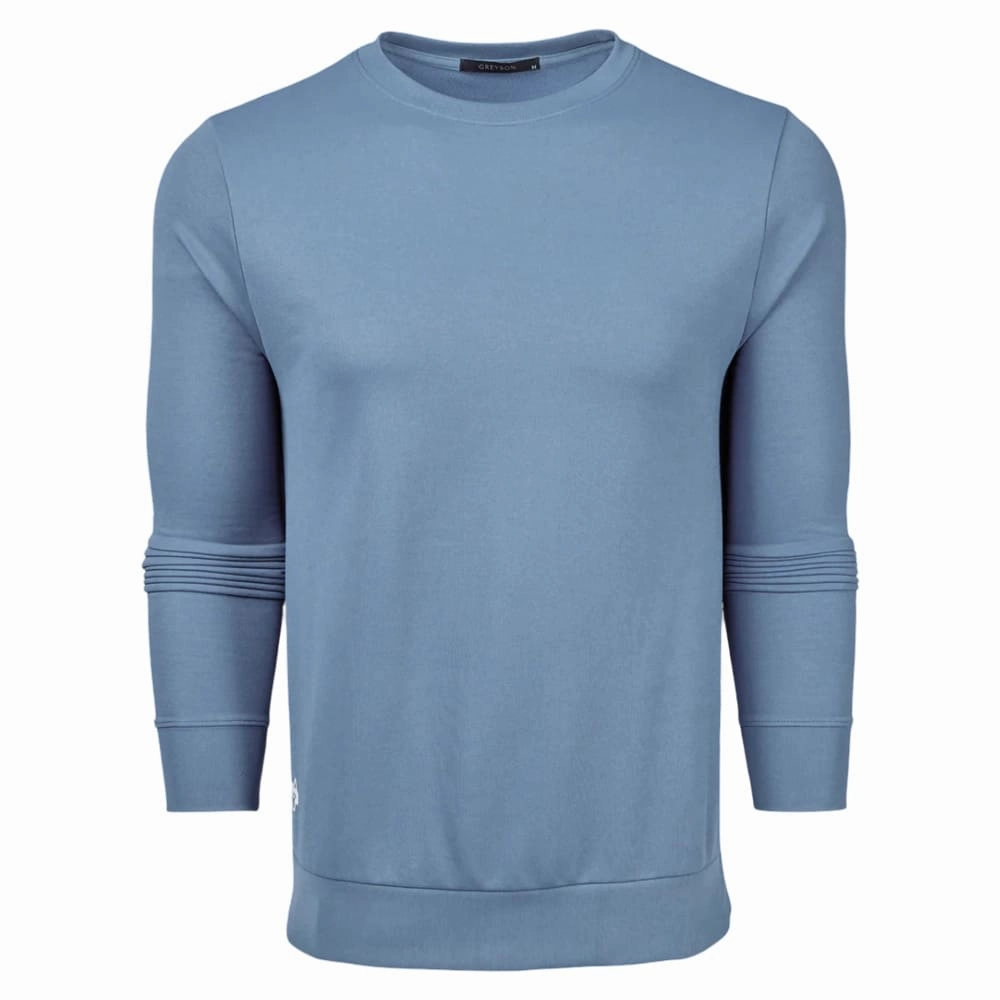 Greyson Siasconset Crewneck Golf Sweater Bonneville - FA25 Men Cozy Hood Detail Button Fastenings