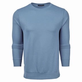 Greyson Siasconset Crewneck Golf Sweater Bonneville - FA25 Men QuickDryFinish WindproofTechnology