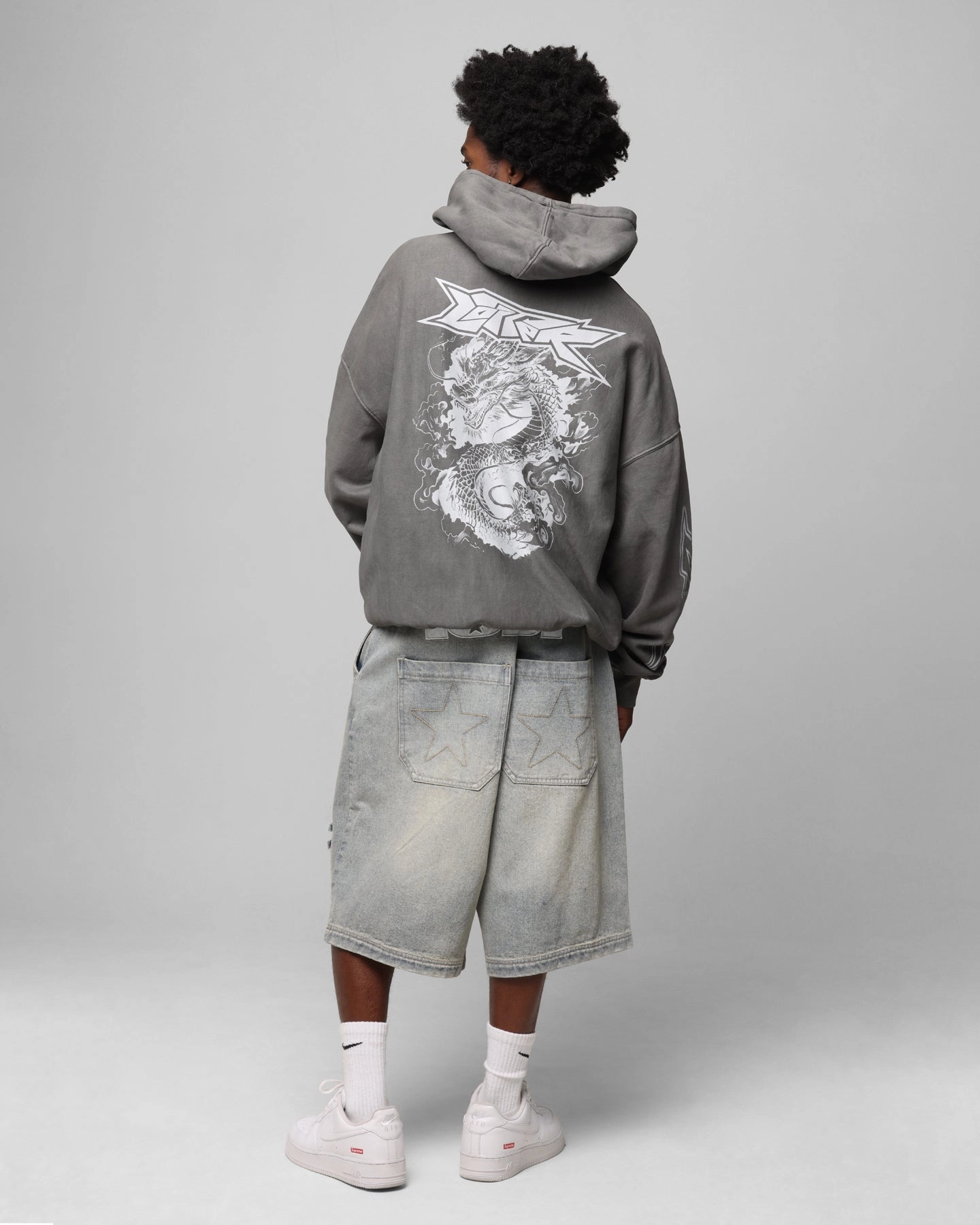 Mobility - enhanced Loiter Draco Born Hoodie Washed Charcoal