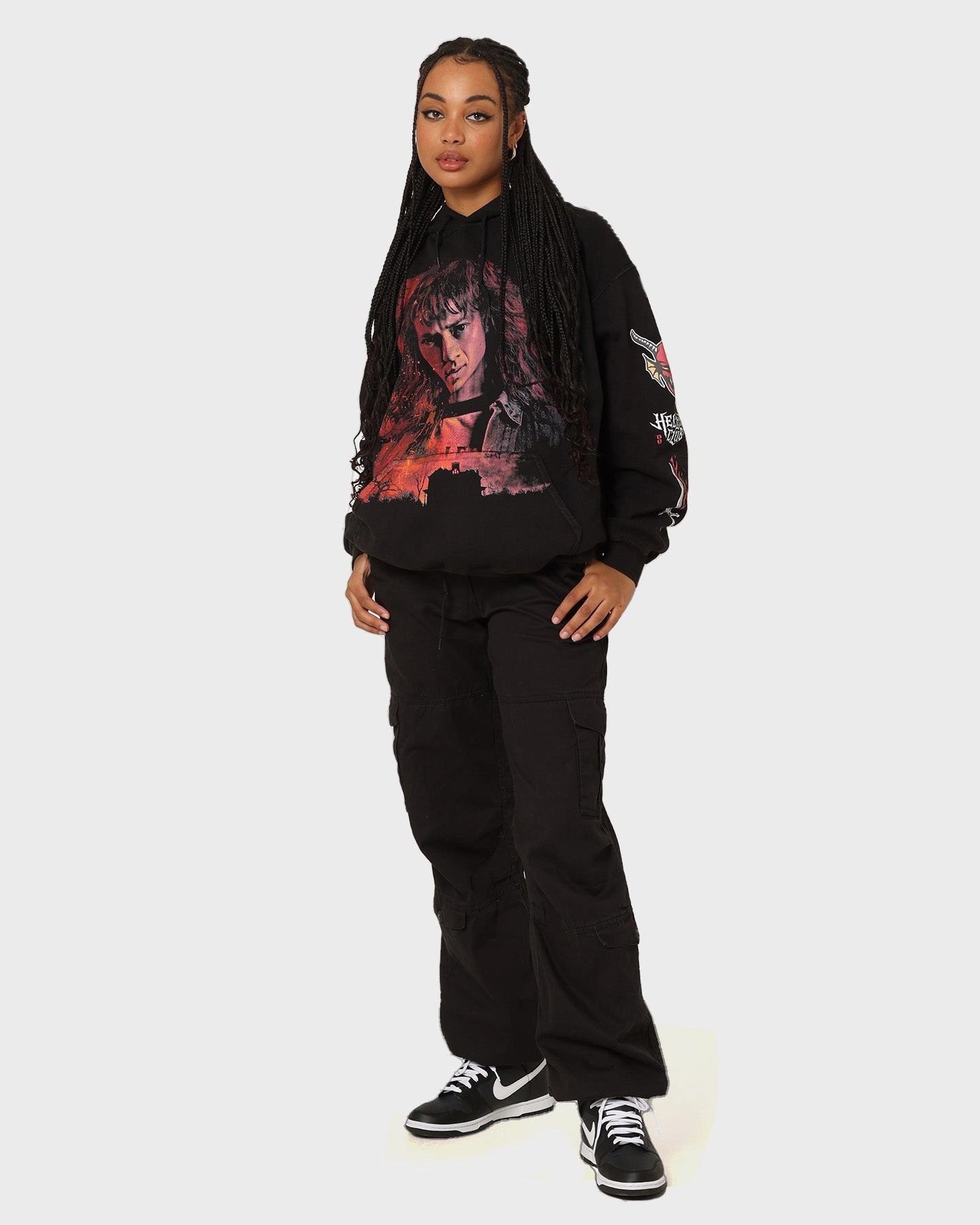 Anti Snag Zipper Pulls Everyday Use Goat Crew X Stranger Things Eddie Vintage Hoodie Black Wash