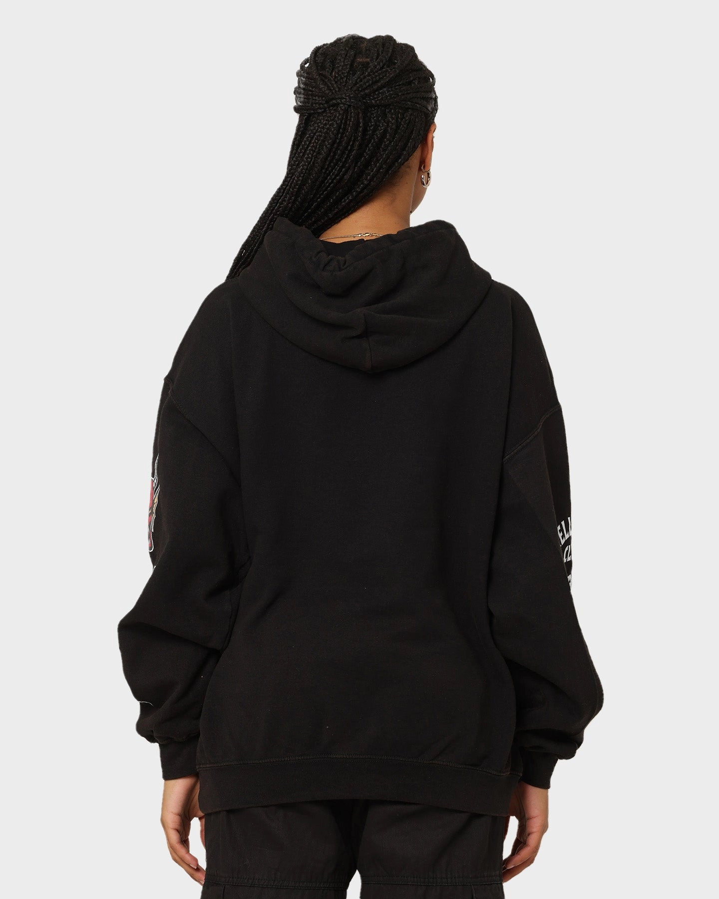 Goat Crew X Stranger Things Eddie Vintage Hoodie Black Wash Stretchable Fabric