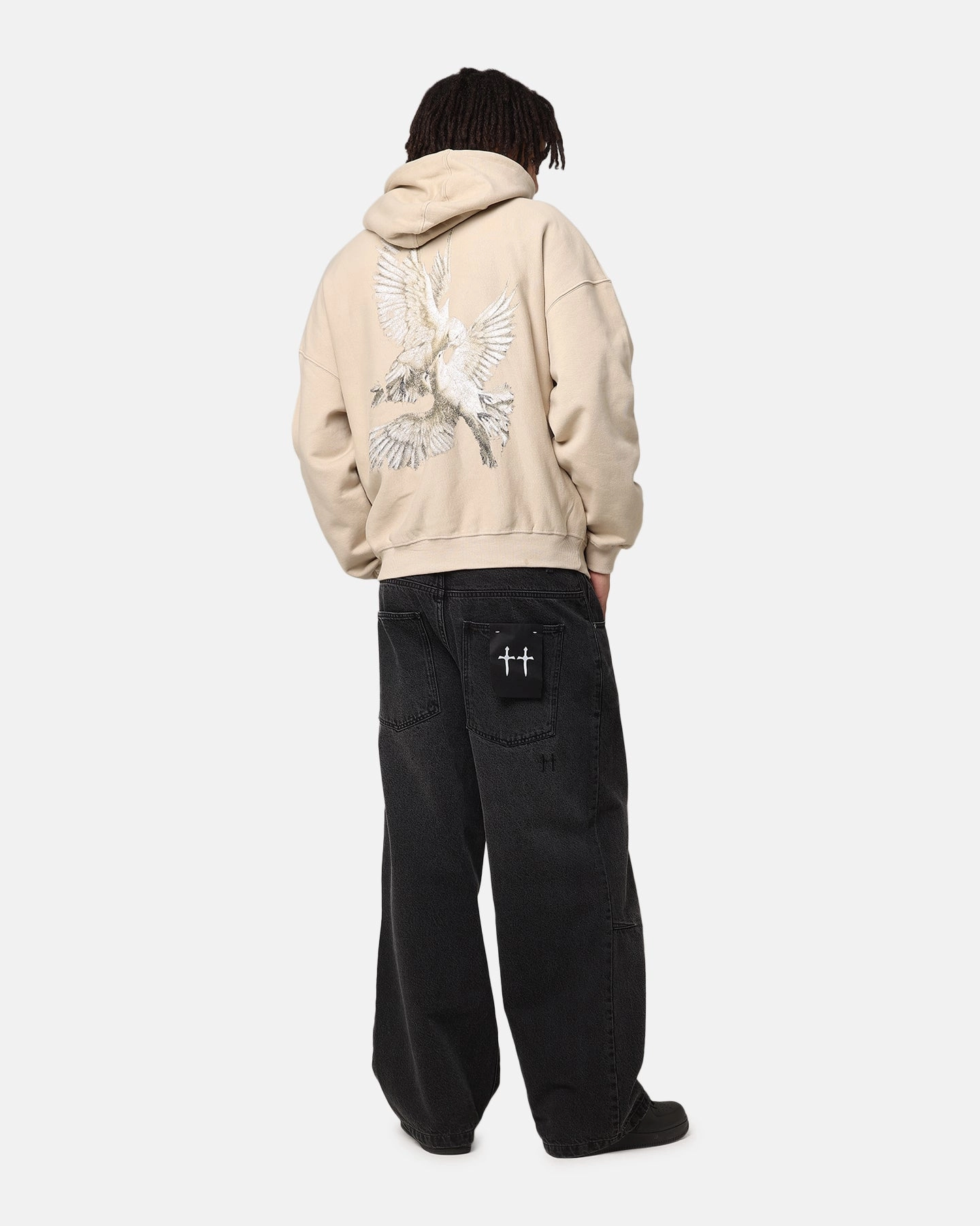 Skate License Saint Morta Doves Vintage Hoodie Stone