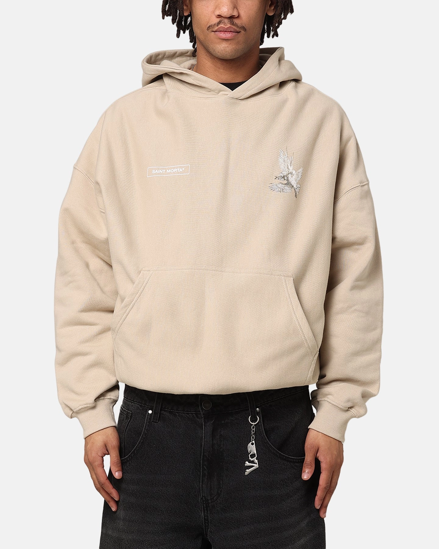 Saint Morta Doves Vintage Hoodie Stone Versatile Protection Award