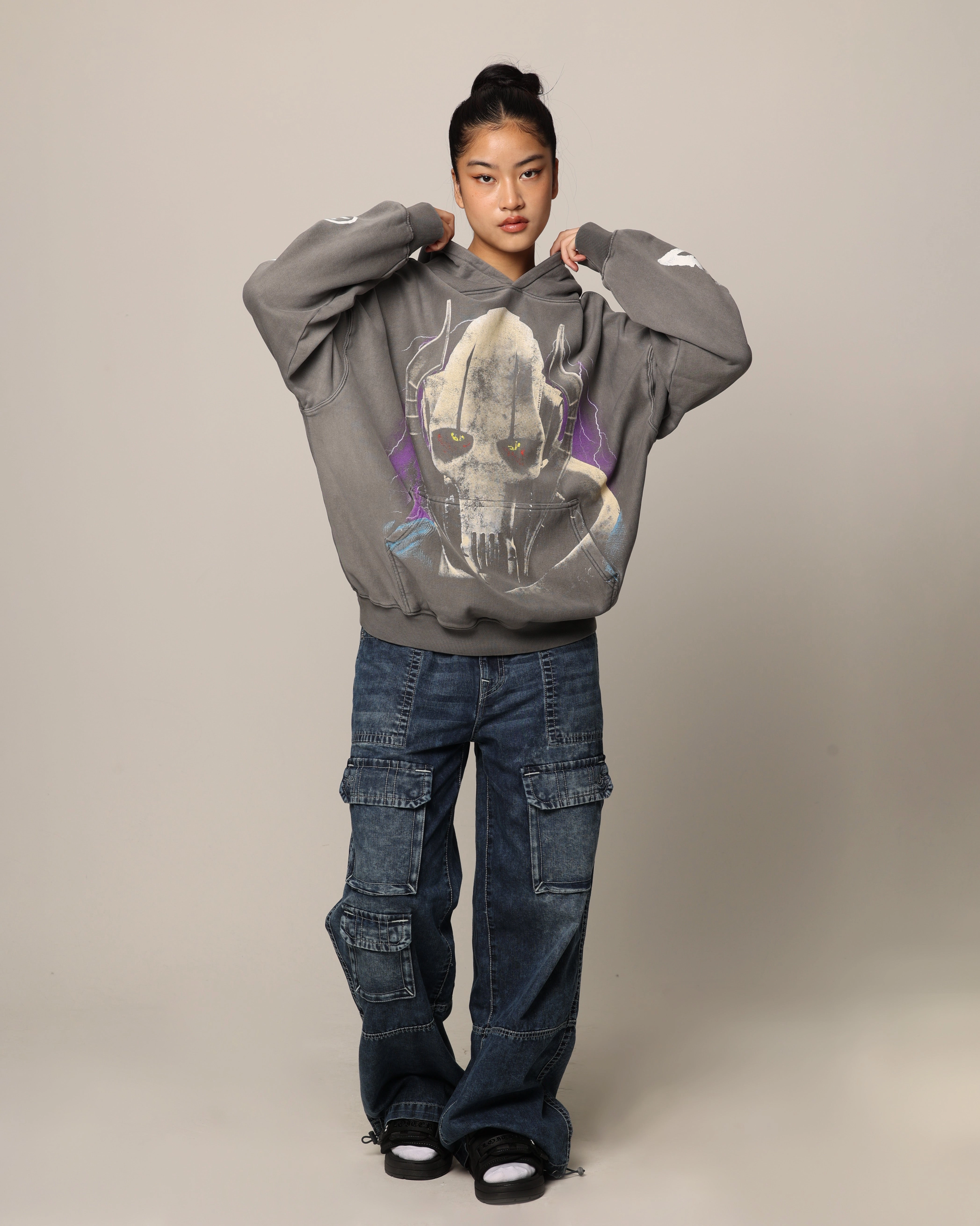 Star Wars General Grievous Hoodie Charcoal Comfort Fit