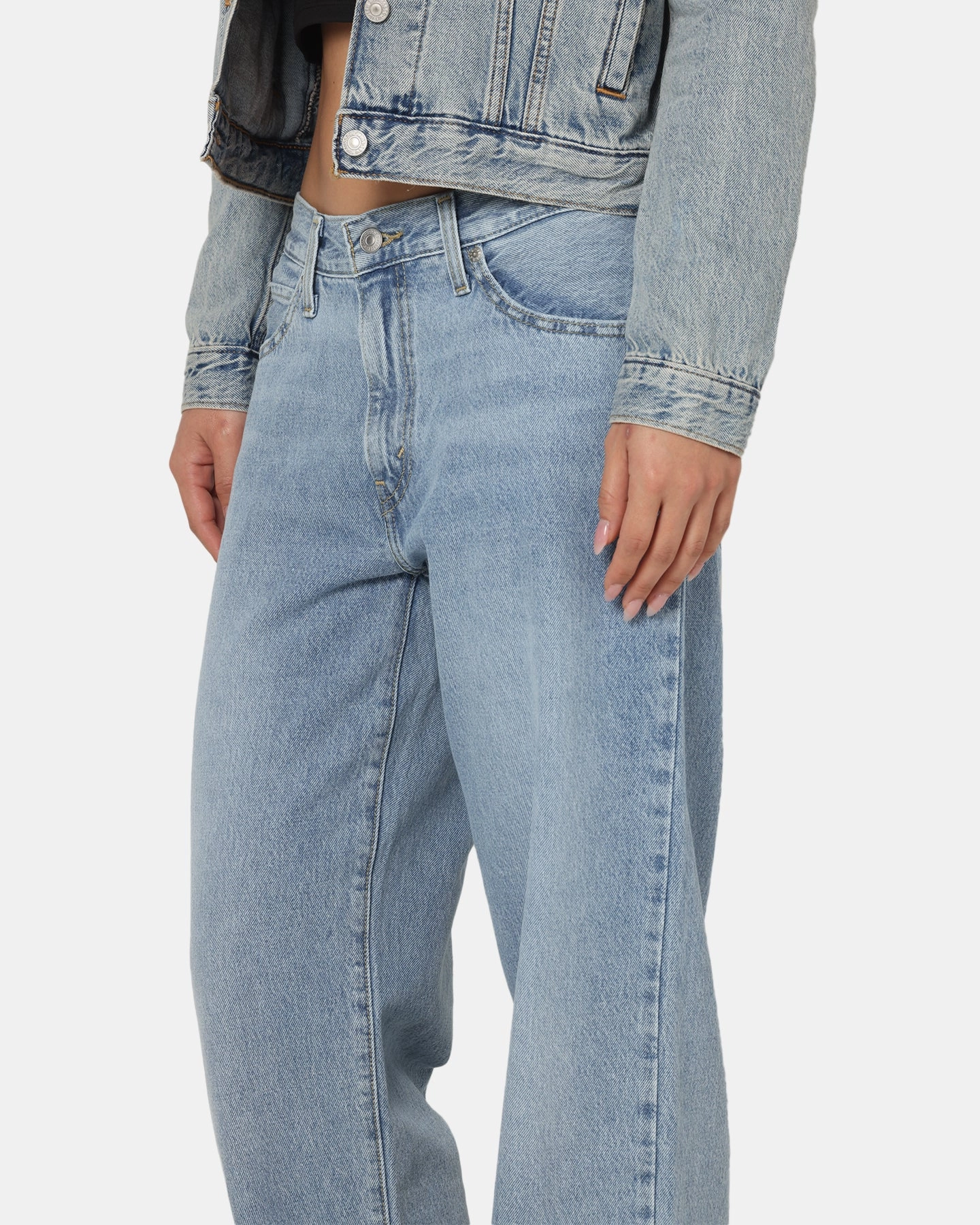 Levi Strauss And Co Women's '94 Baggy Denim Jeans Blue Cozy Vibe Artist Vibe Smooth