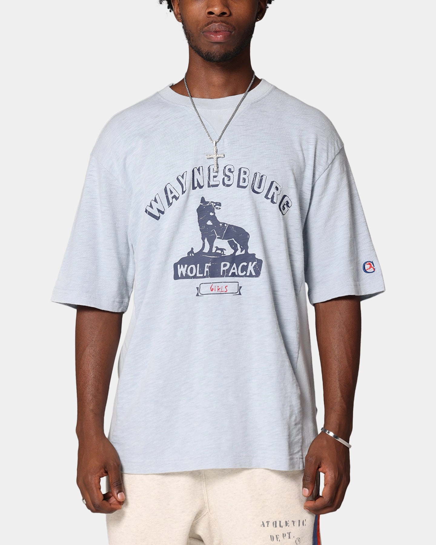 Unisex Fit Champion RW Expansion T-Shirt Pale Blue