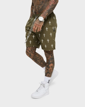 Saint Morta Daggers Shorts Army Green FlexibleKnit