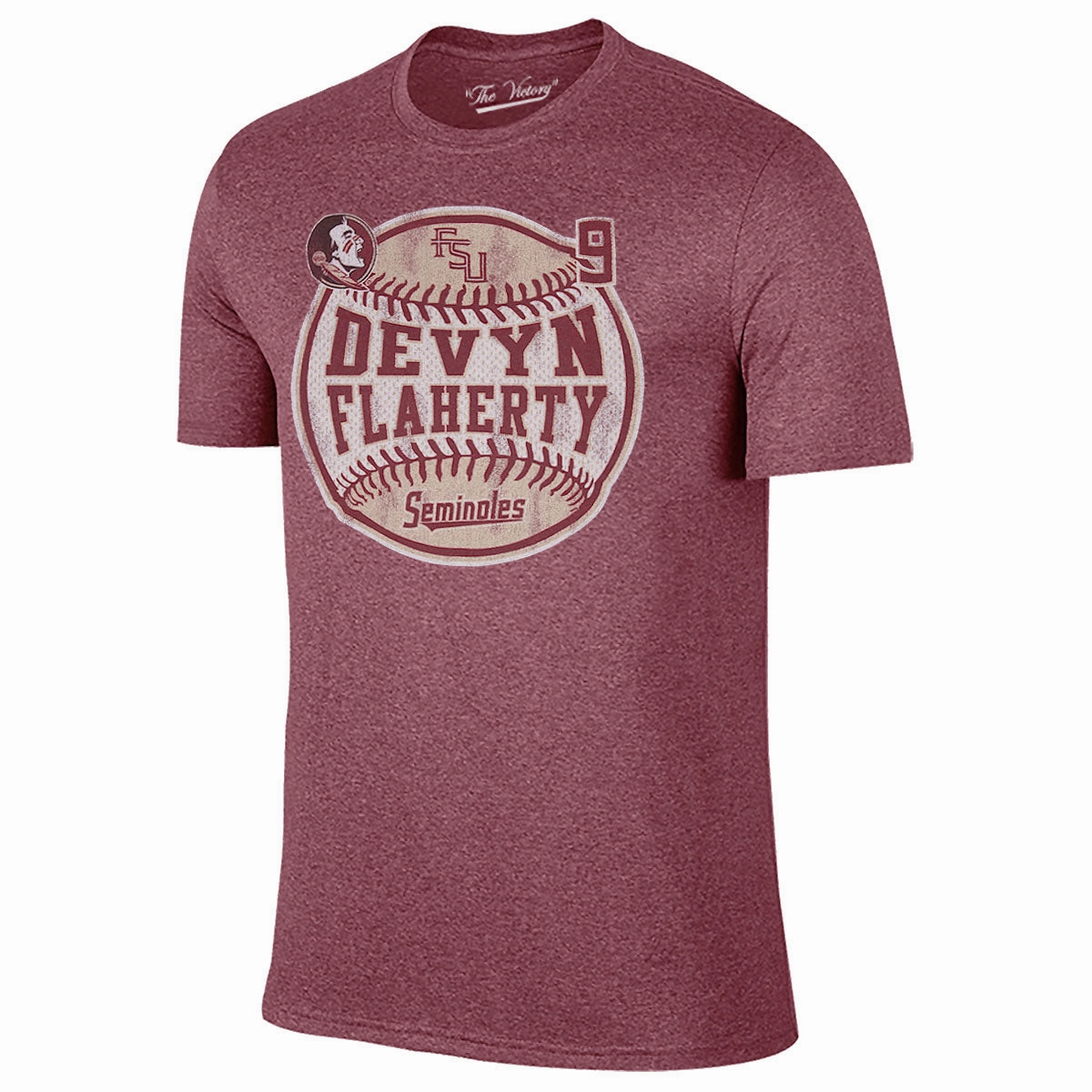 Retro Brand Devyn Flaherty #9 Softball T-shirt - Garnet Cozy and Soft