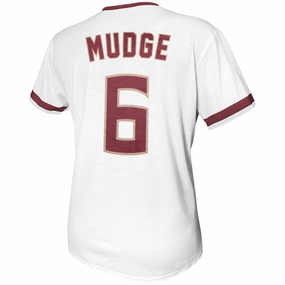 Retro Brand Kaley Mudge #6 Softball Jersey - White Tensile Strength Fabric