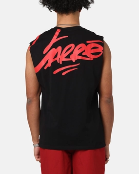 Carre Graffiti Muscle T-Shirt Black/Red Light and Breathable Cozy and Light