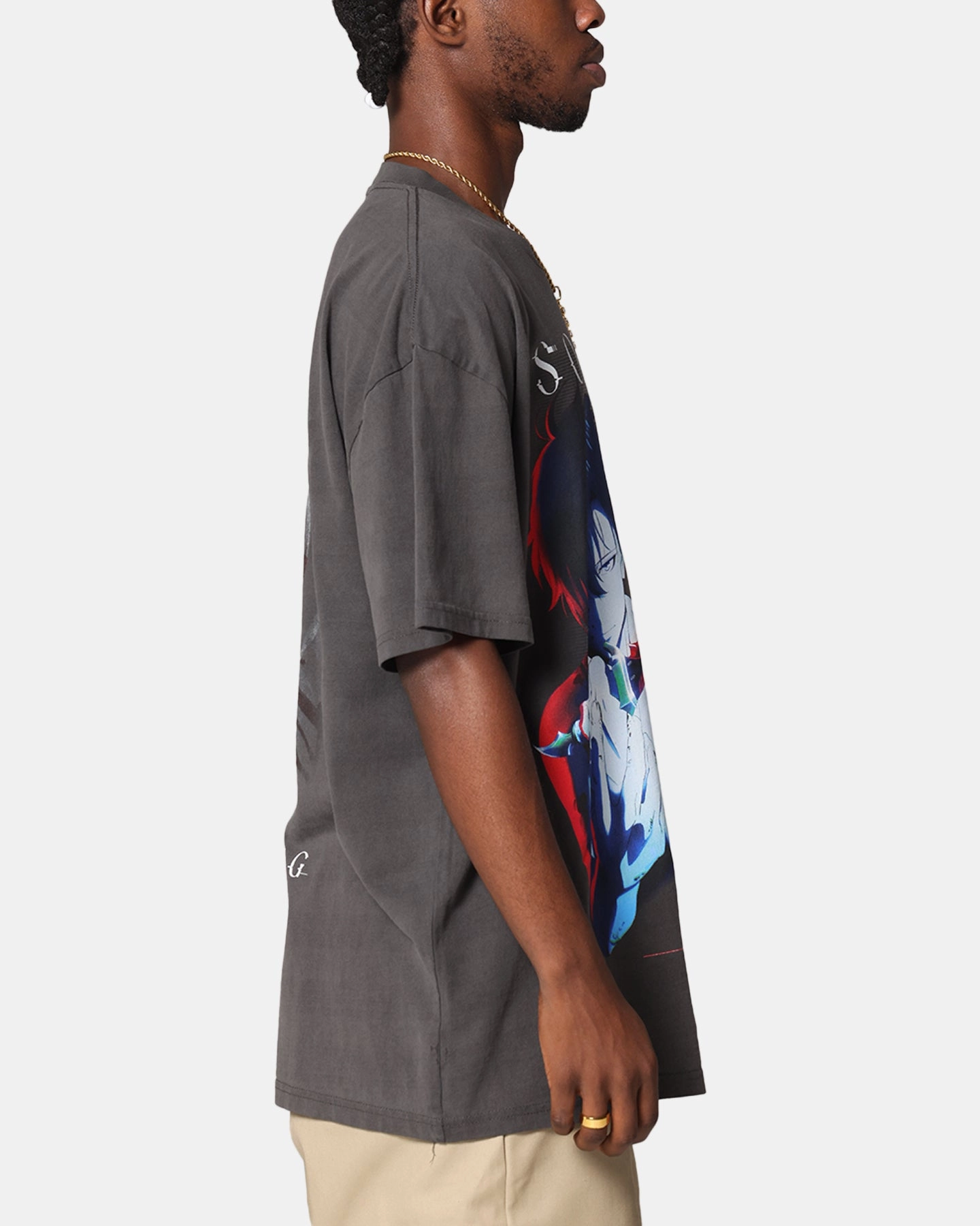 Contrast Inner Binding NoSideSeams Goat Crew X Solo Leveling Solo Leveling Heavy T-Shirt Black Wash