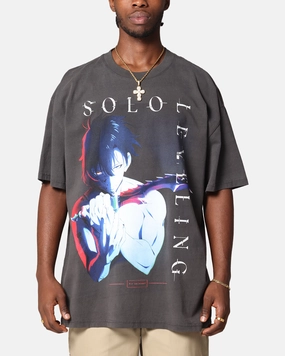 Goat Crew X Solo Leveling Solo Leveling Heavy T-Shirt Black Wash Minimalist Wear Durable Colorfast Finish