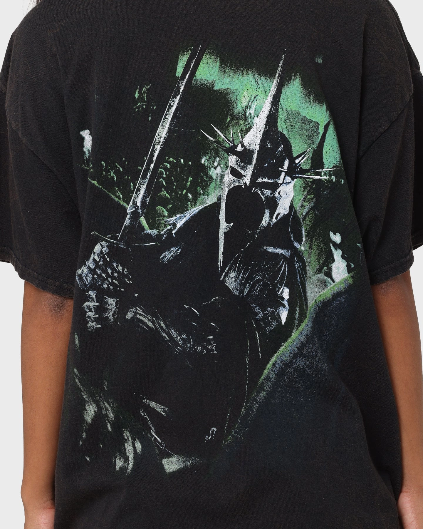 Fashion Comfort Modern Style American Thrift X The Lord Of The Rings Witch Kings Of Angmar Vintage T-Shirt Washed Black