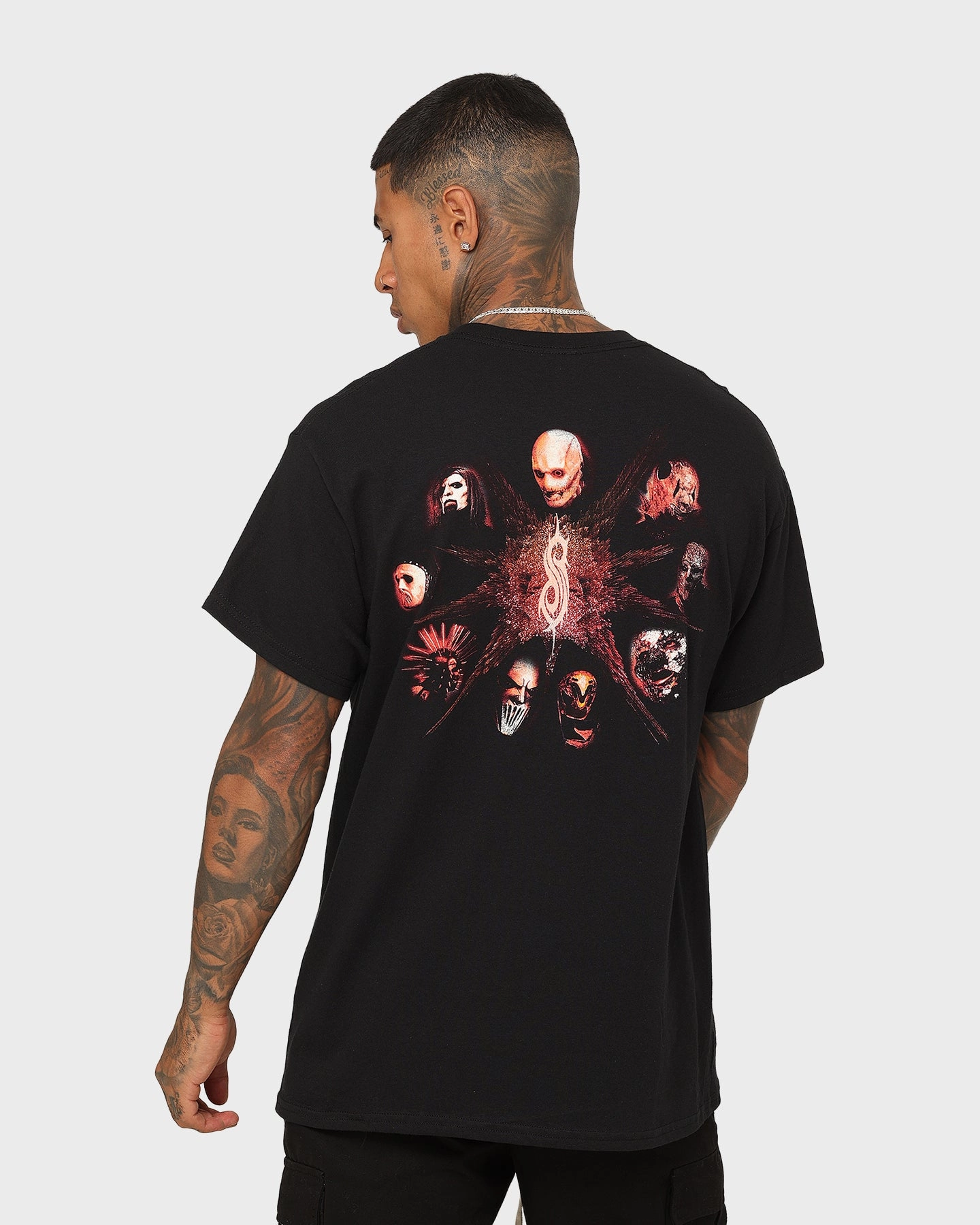 Slipknot Logo And Masks T-Shirt Black Stylish Fit Timeless Style