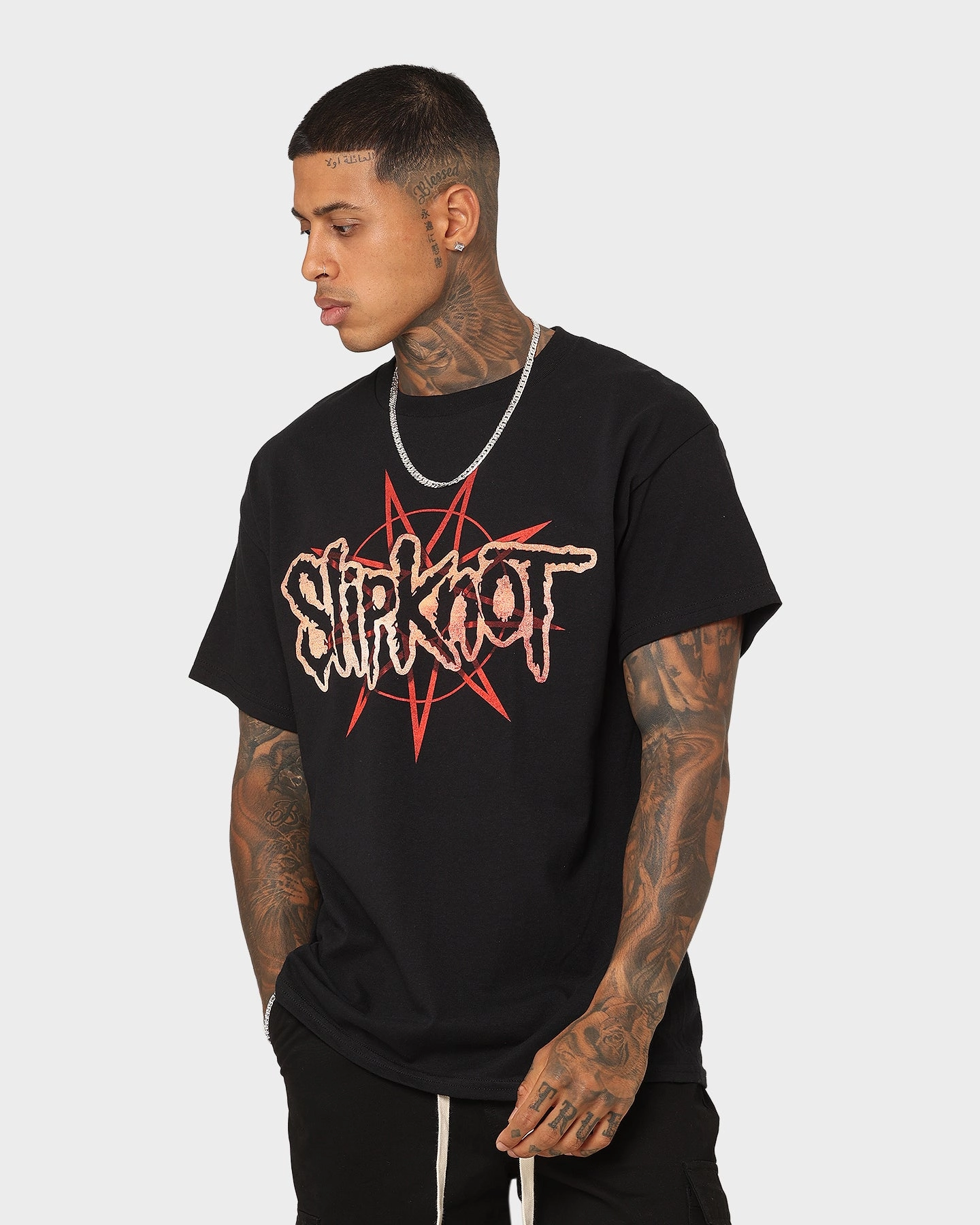 Slipknot Logo And Masks T-Shirt Black Adult Wear