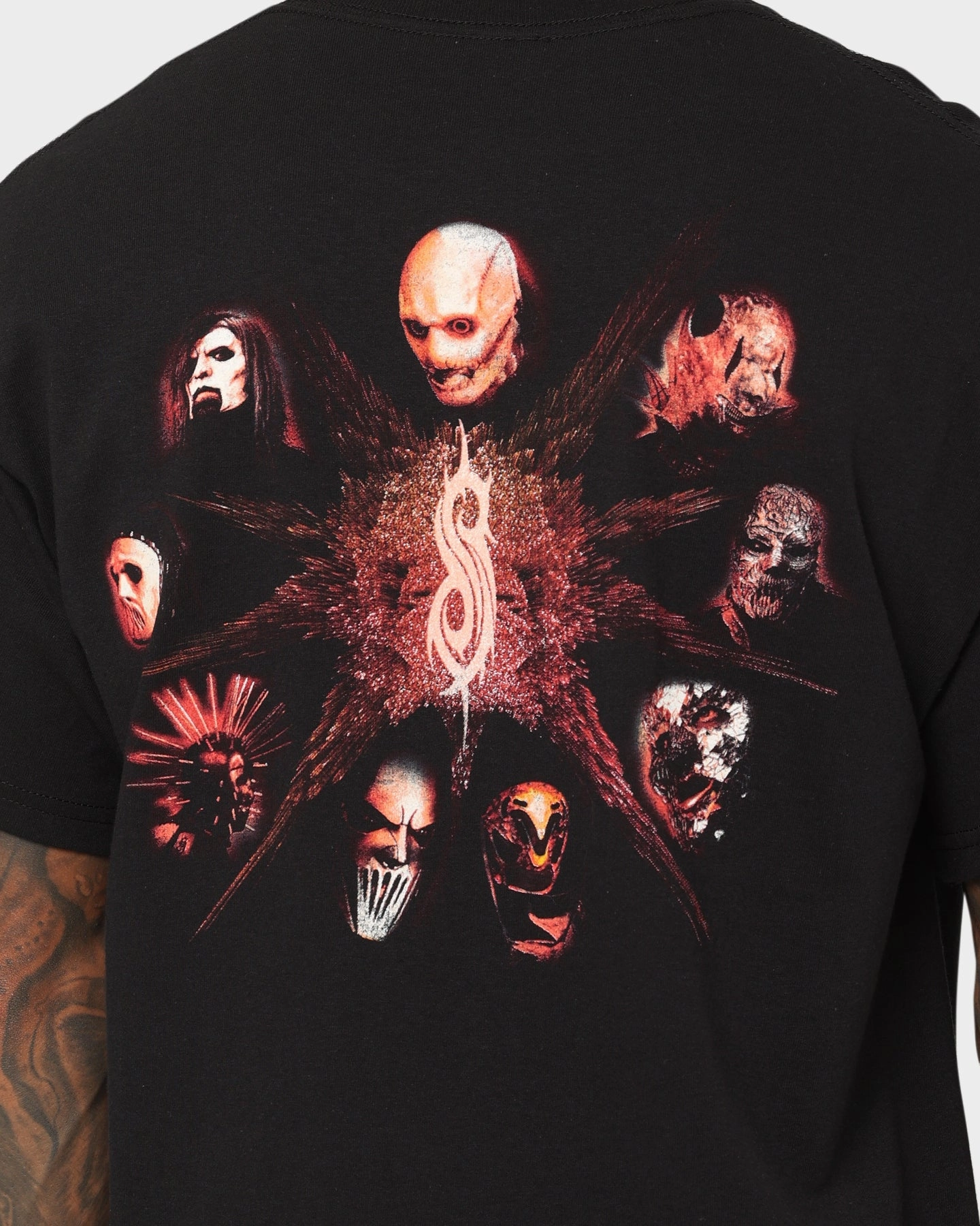 Slipknot Logo And Masks T-Shirt Black Basic Layer