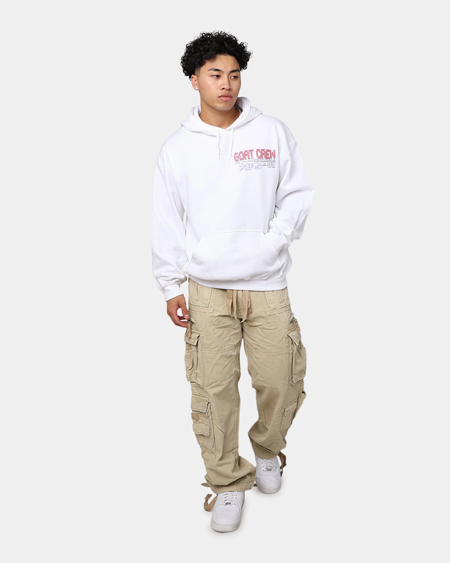 Headband Exclusive Goat Crew Demi Anime Hoodie White