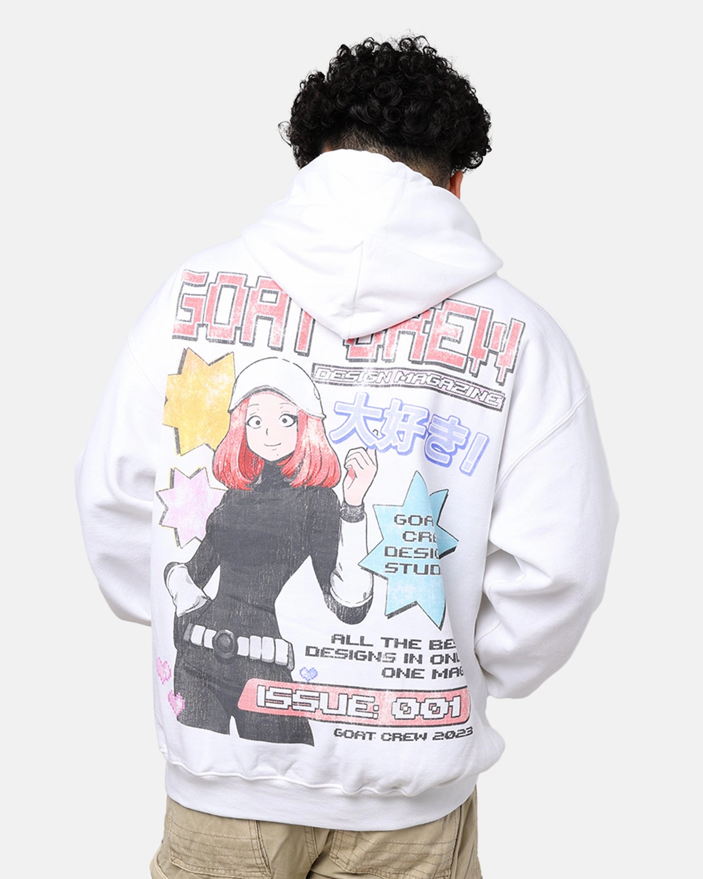 Goat Crew Demi Anime Hoodie White WaterproofSeams