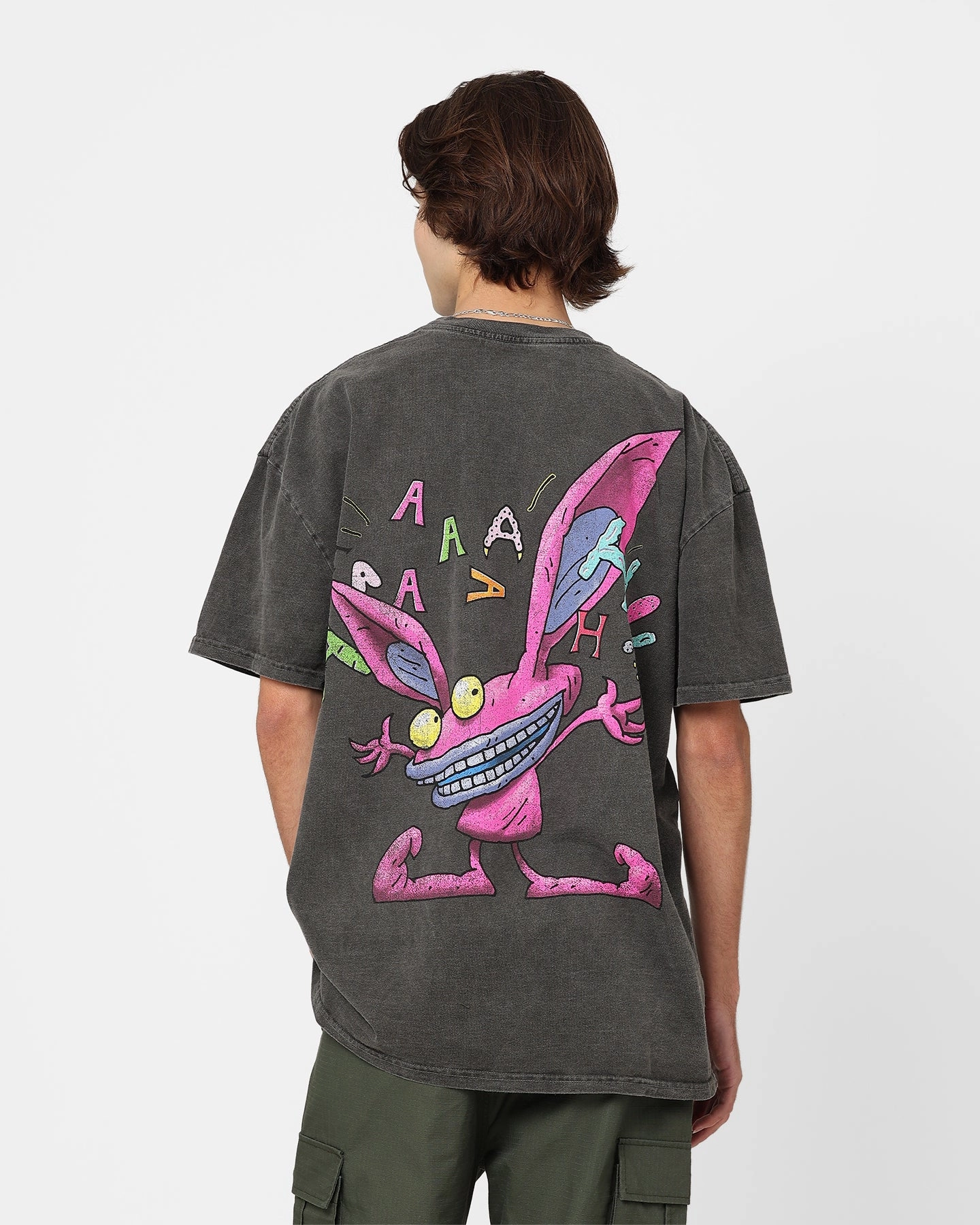 MoistureControlFibers American Thrift x Aaahh!!! Real Monsters Monsters Heavyweight Vintage T-Shirt Black Wash