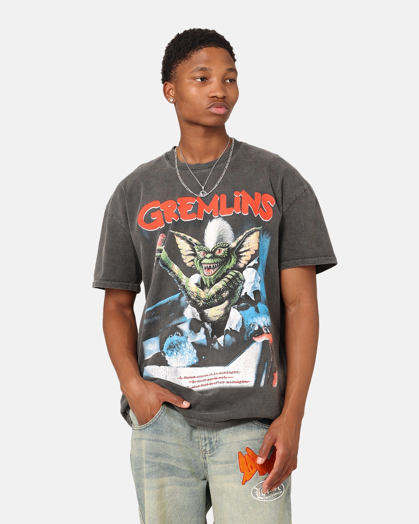 Limited Edition American Thrift X Gremlins Vintage Heavyweight T-Shirt Black Wash