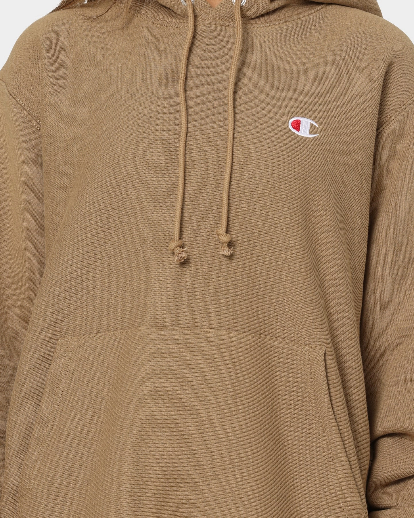 Reverse Weave Hoodie Whole Wheat Khaki Magnet Noise Reducing Zippers