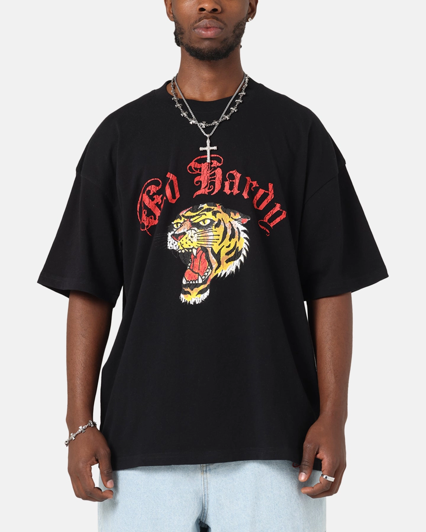 Ed Hardy Tiger Wrath T-Shirt Black Chic and Soft Soft Wear
