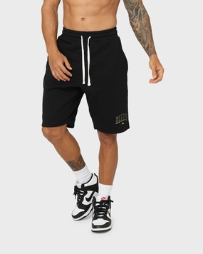 Ellesse Yale Shorts Black/Gold Sweat Resistant Fabric Odor Resistant Finish