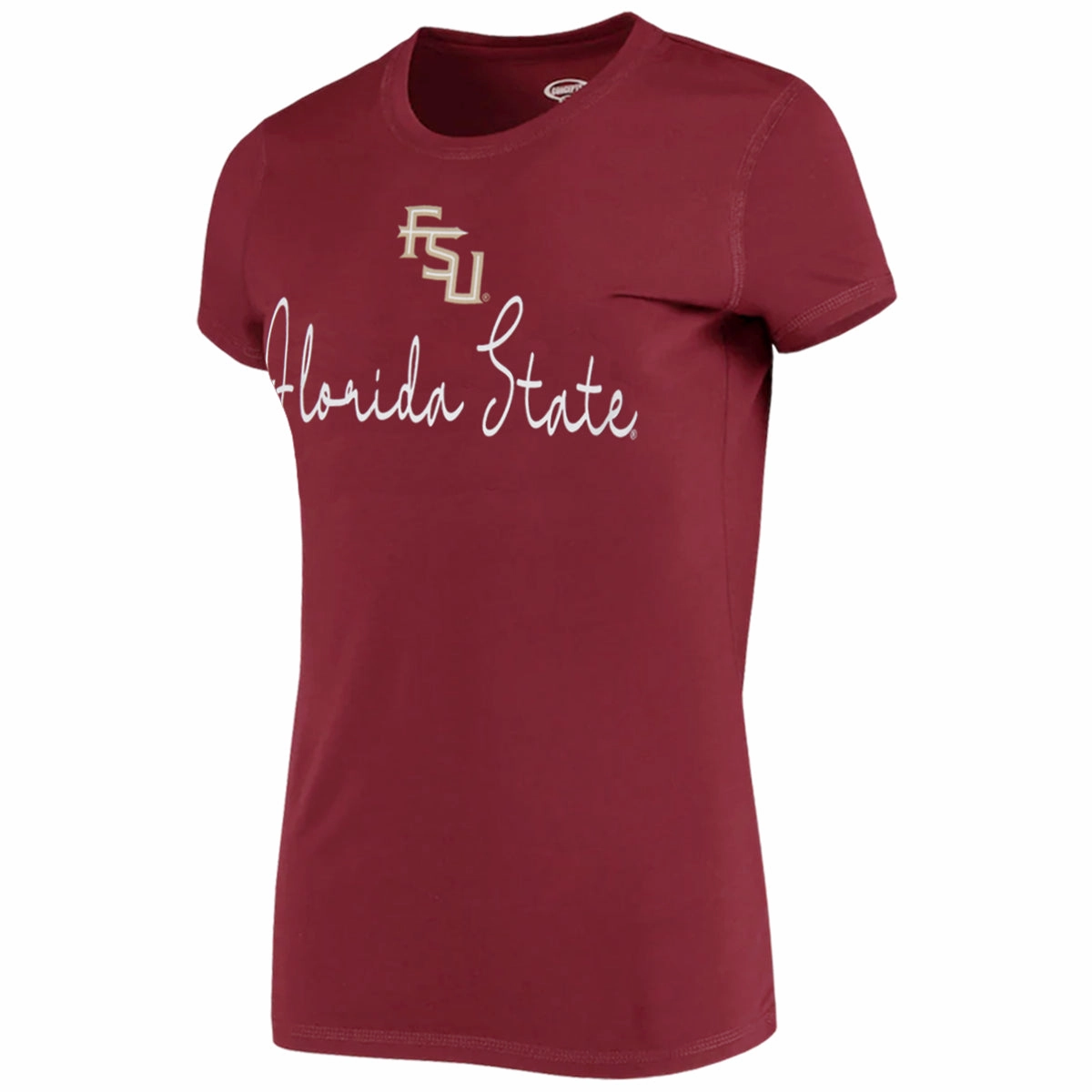Relaxed Silhouette Adjustable Cuff Openings Comcept Sports Women's Florida State/Stacked FSU Logo T-shirt and Flannel Pant Sleep Set - Garnet/Gold
