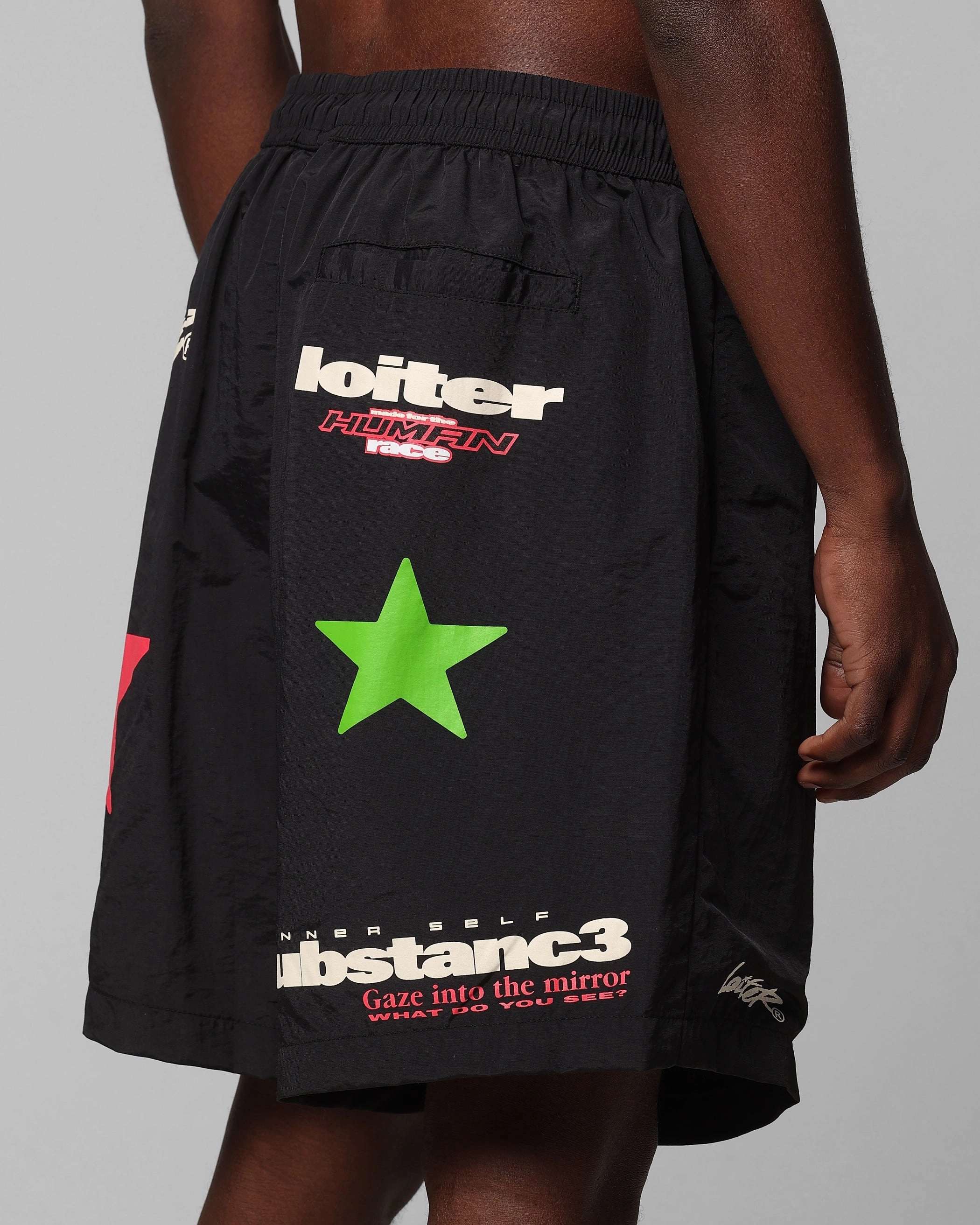 Loiter Substance Shorts Black GussetDesign
