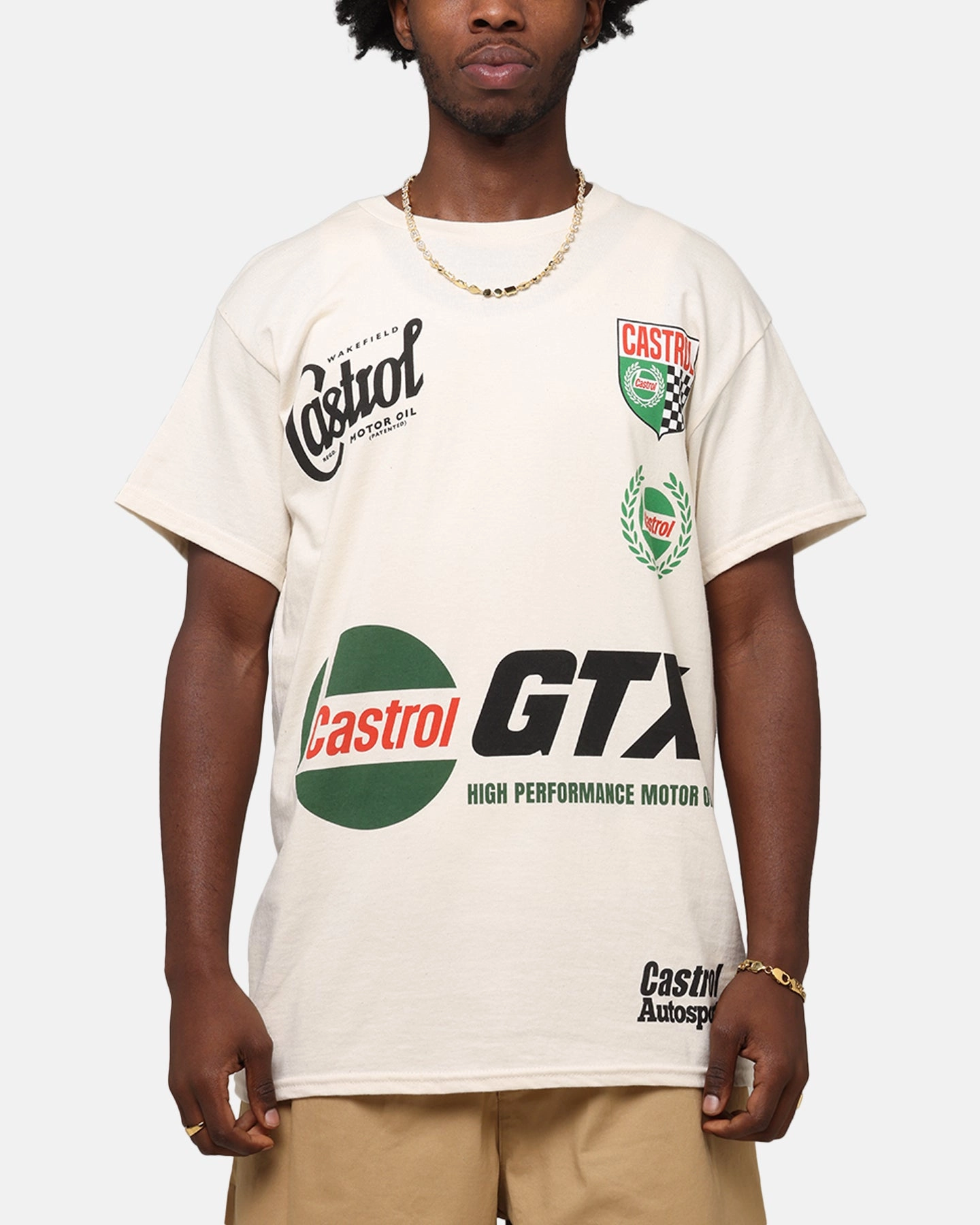 Comfy Top Trendy Comfort Castrol High Performance T-Shirt Natural