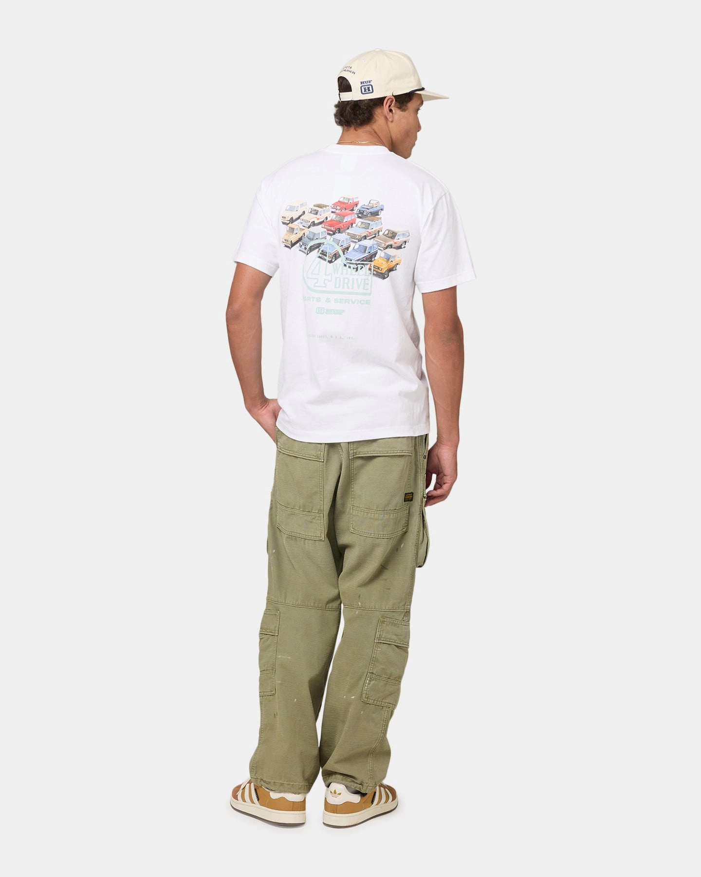 Huf X Toyota Timeline T-Shirt White Breathable fabric