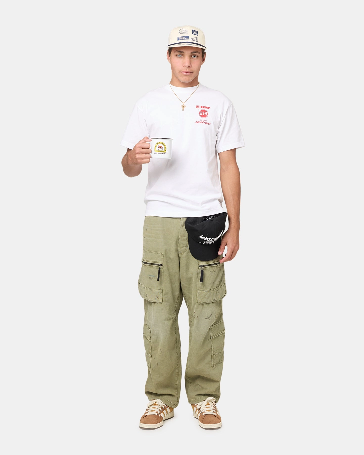 Eco Friendly Fabric Huf X Toyota Timeline T-Shirt White