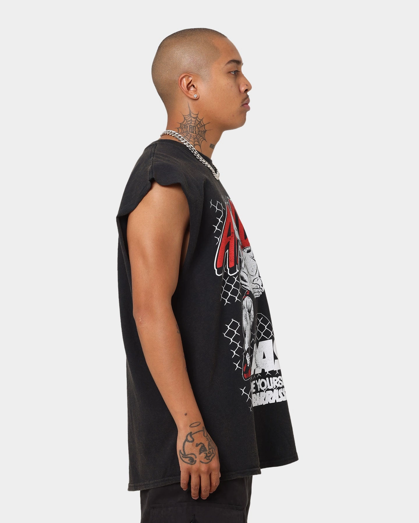 Basic Layer AND1 Pass Muscle T-Shirt Washed Black
