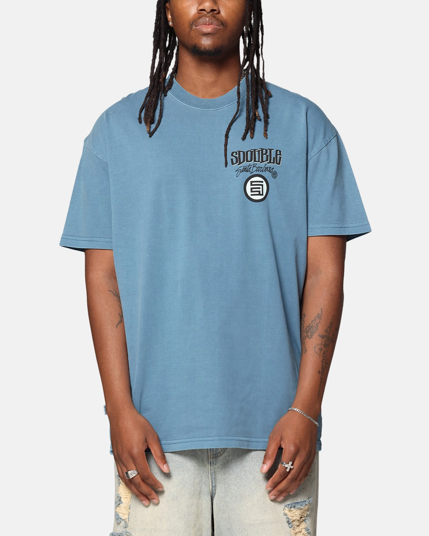 MicroPiqueKnit Anti Static Finish S Double Combo Platter T-Shirt Marine Blue