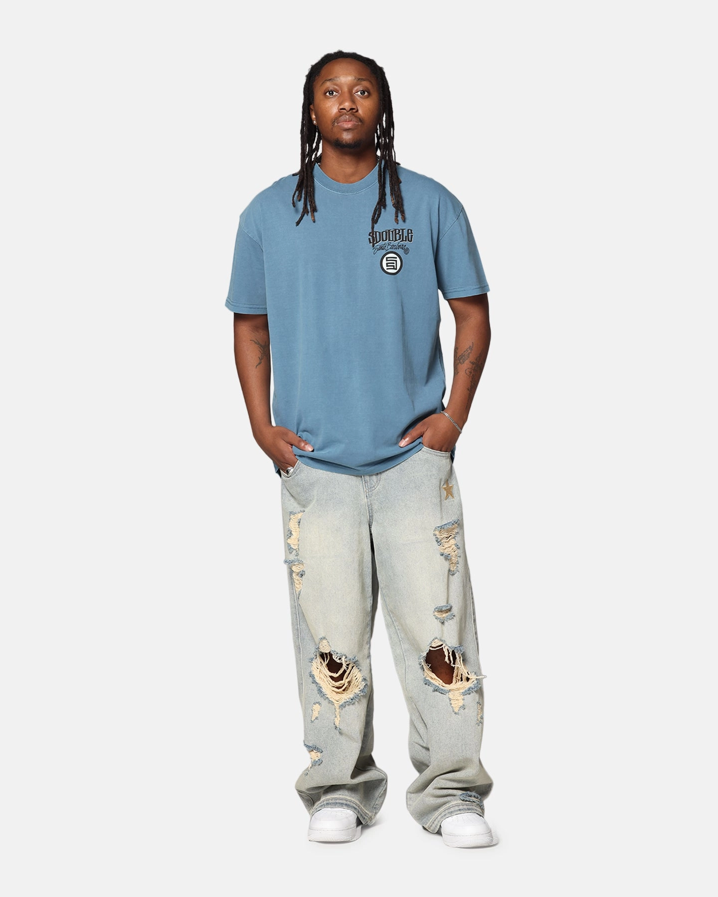 Basic Layer S Double Combo Platter T-Shirt Marine Blue