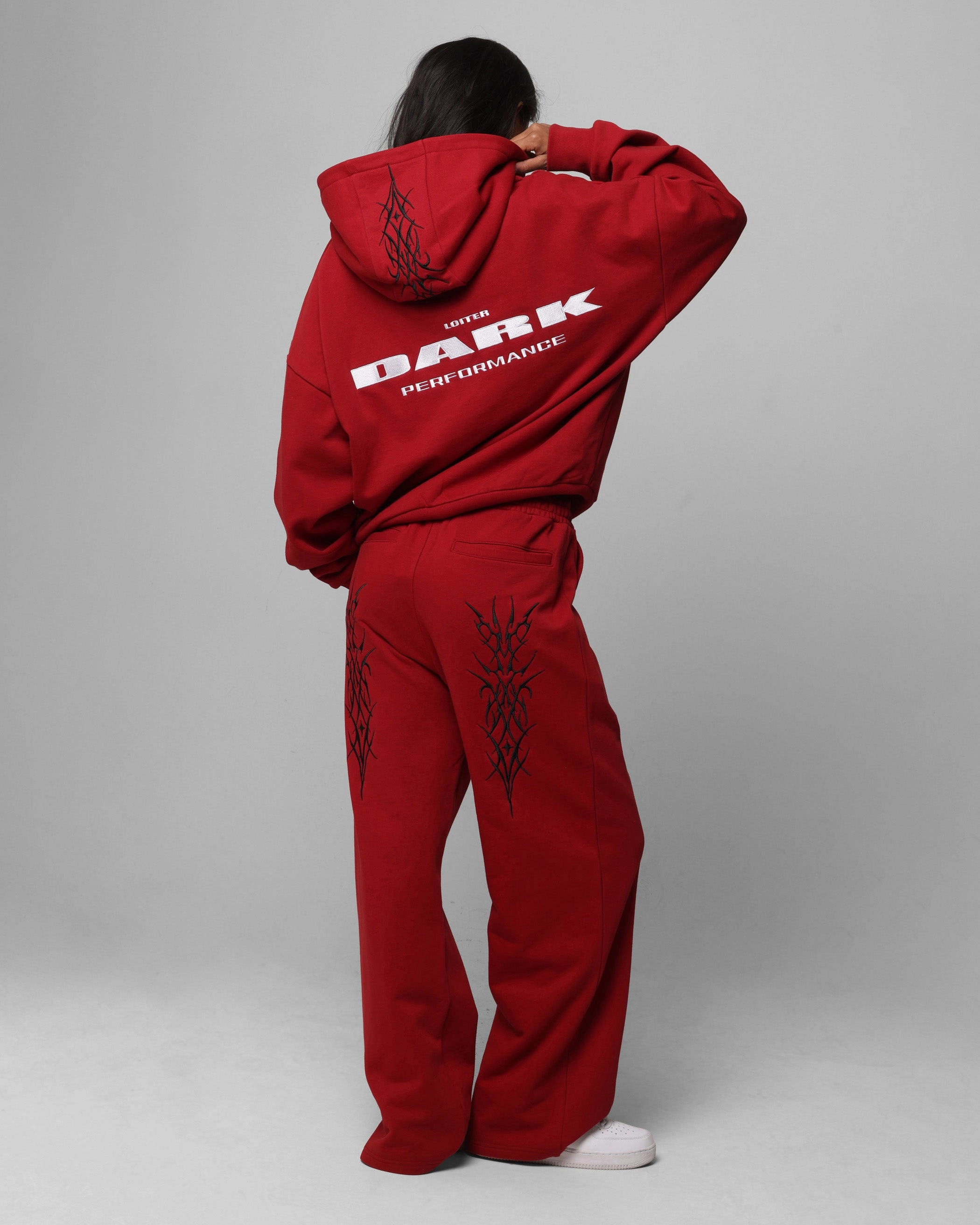 Loiter Blood Born Zip Hoodie Burgandy WindproofConstruction Notice