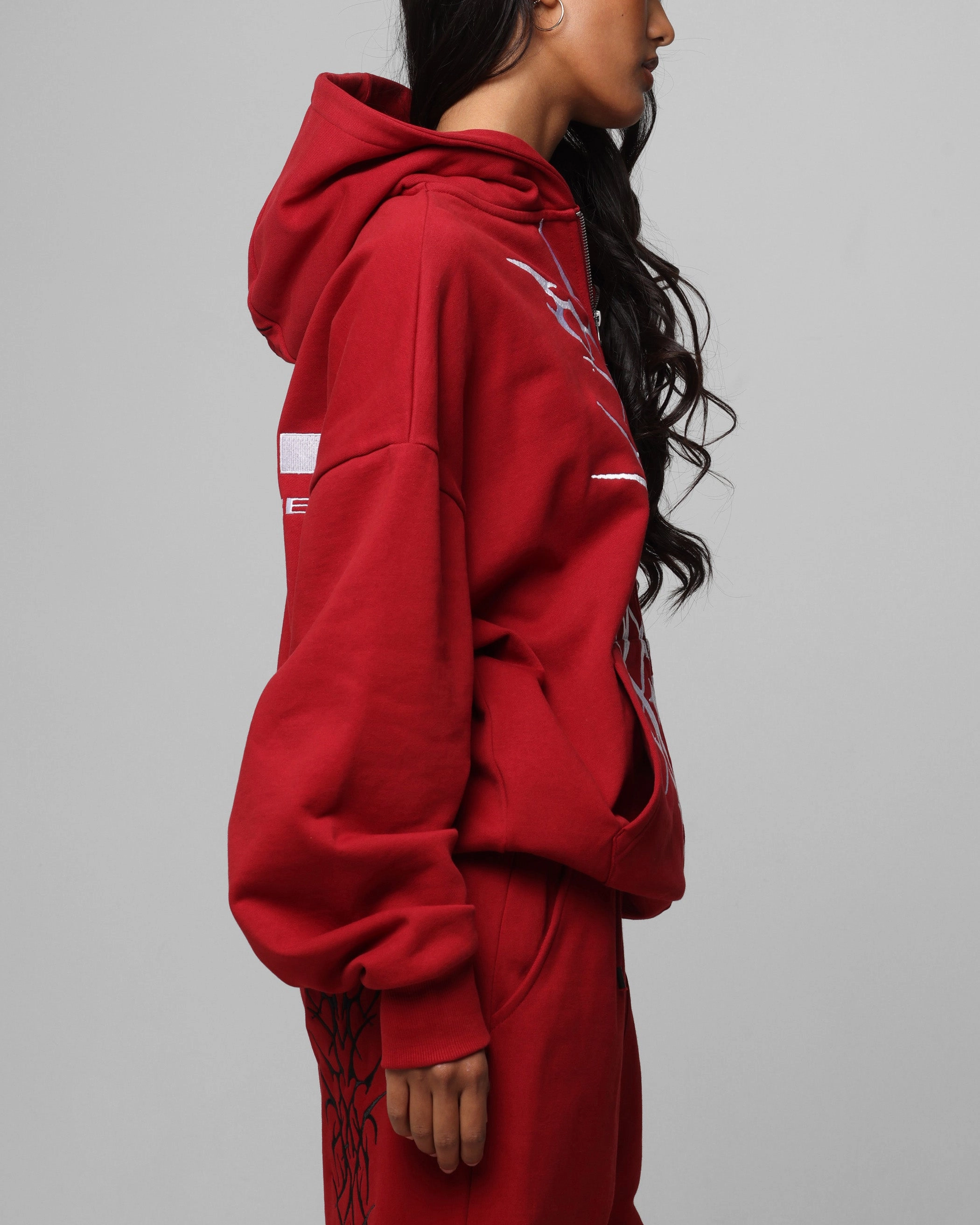 Advice Performance Outerwear Loiter Blood Born Zip Hoodie Burgandy