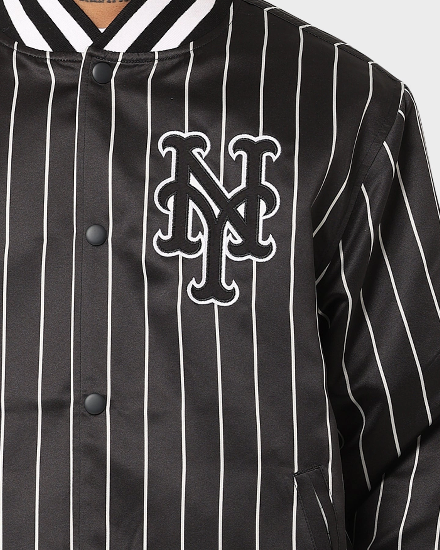 Reflective Trim Schedule New Era New York Mets Varsity Jacket Black