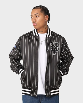 Adjustable Cuffs New Era New York Mets Varsity Jacket Black