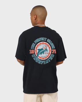 Travel Friendly Mitchell & Ness Miami Dolphins Undefeated Vintage T-Shirt Faded Black
