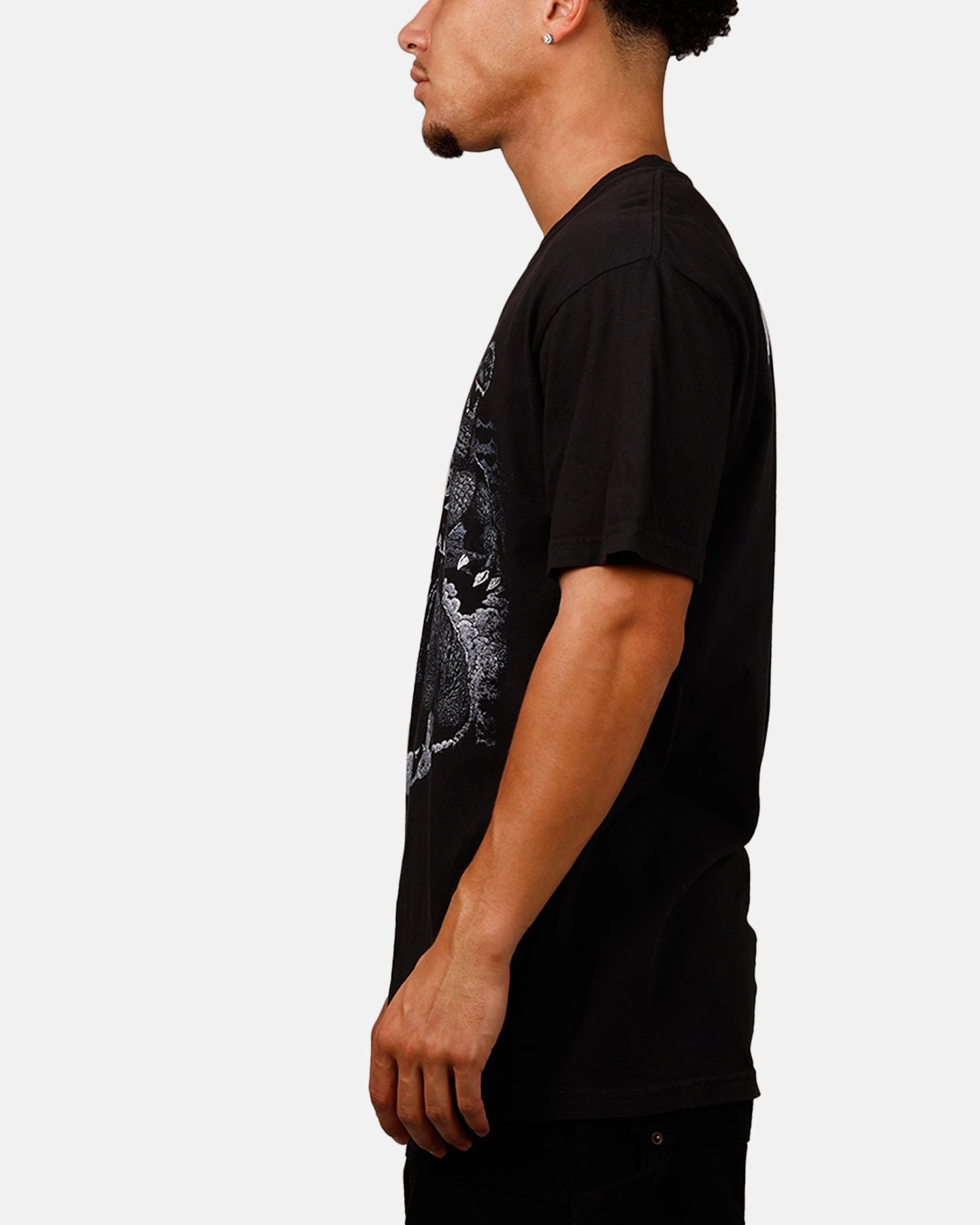Breezy Design Functional Side Gussets Ripple X Godzilla Guardian T-Shirt Black