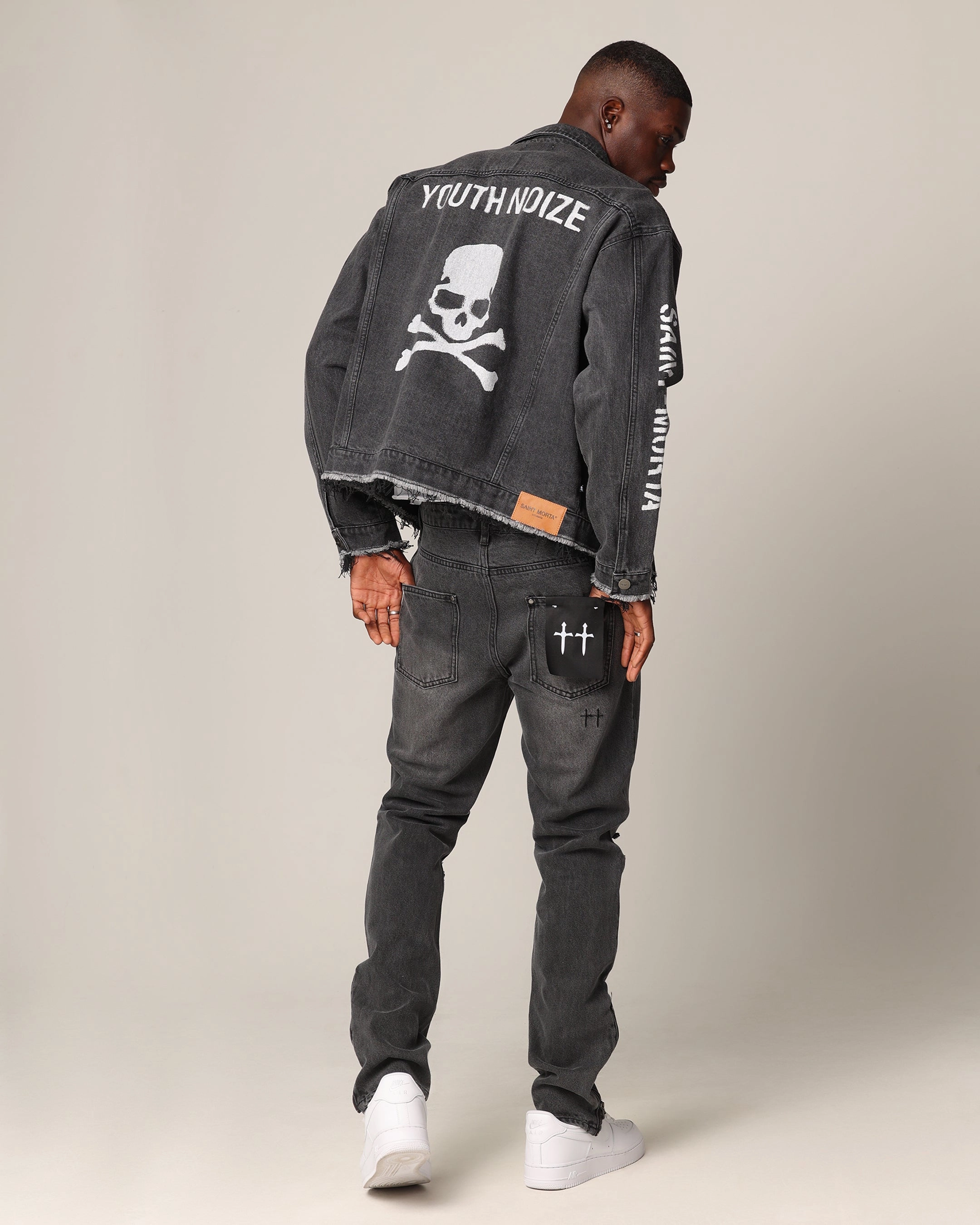 ThermalRetention Saint Morta Youth Noize Denim Jacket Black Shadow
