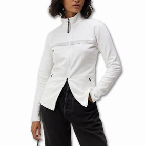 J.Lindeberg Promenade Mid Layer Golf Pullover White - FW23 Women AllDay Comfort Design HypoallergenicMaterial
