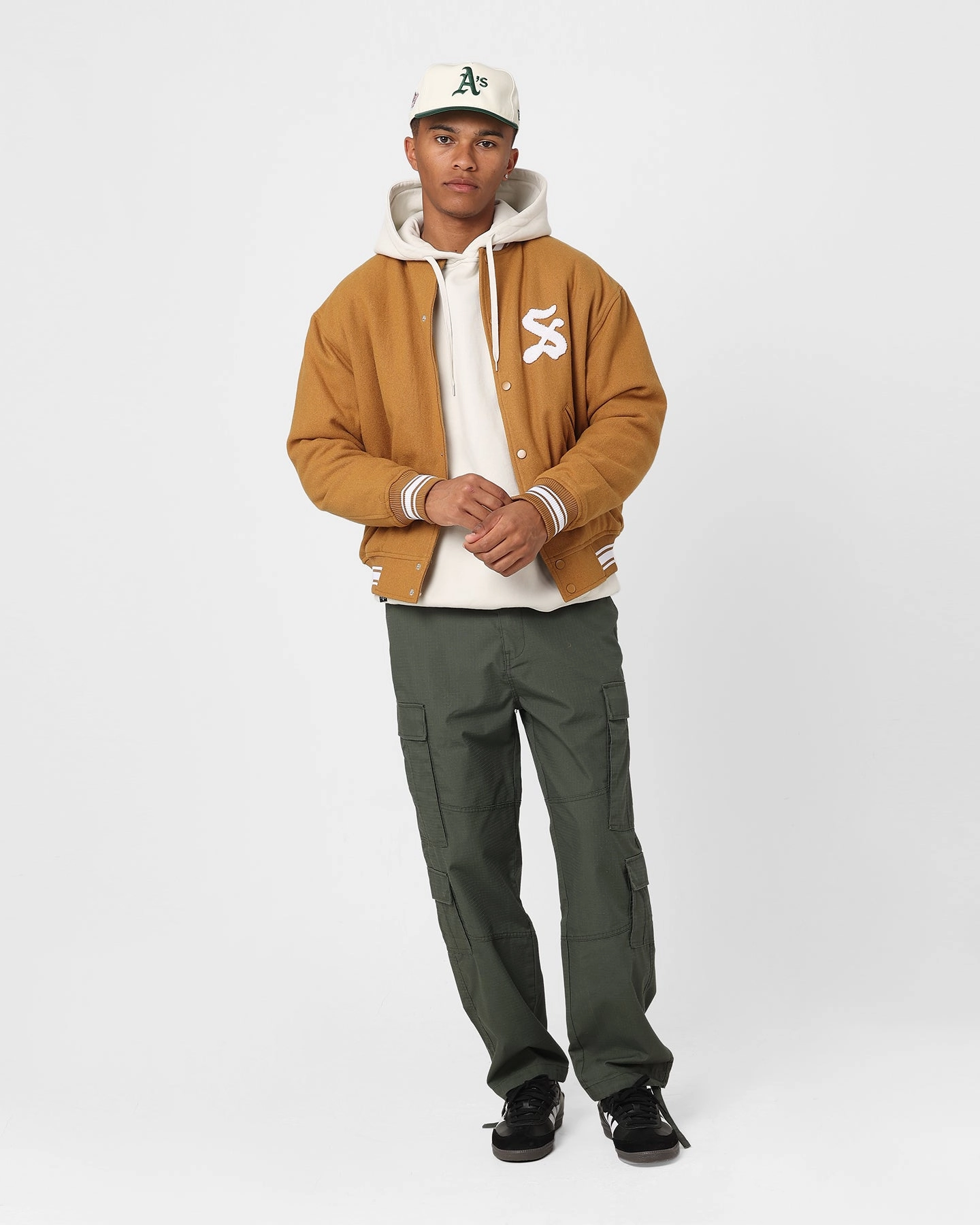 Team-sports Stussy Varsity Jacket Khaki