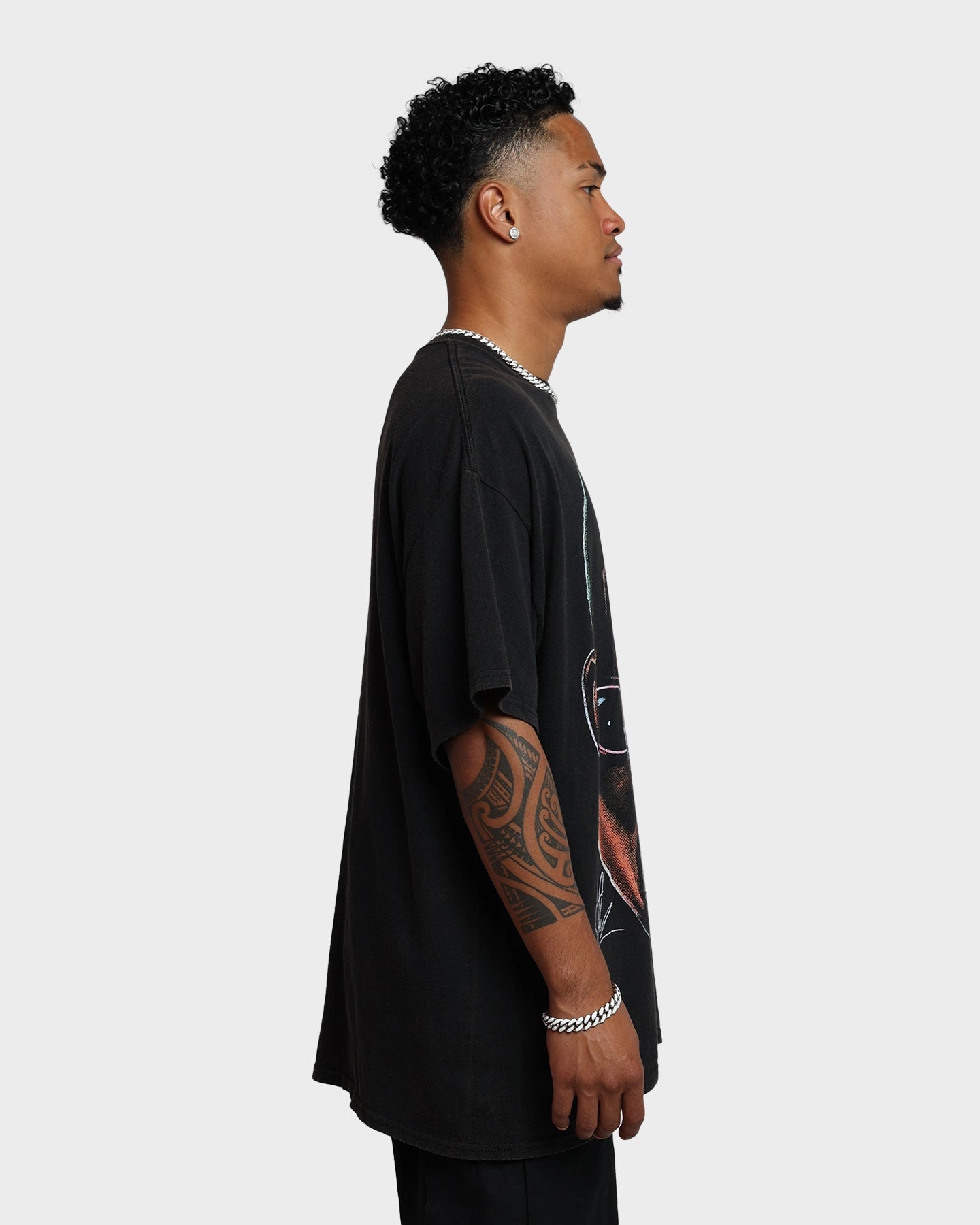 Fashionable Option Athletic Wear Rodman Brand 91 Face Vintage T-Shirt Washed Black