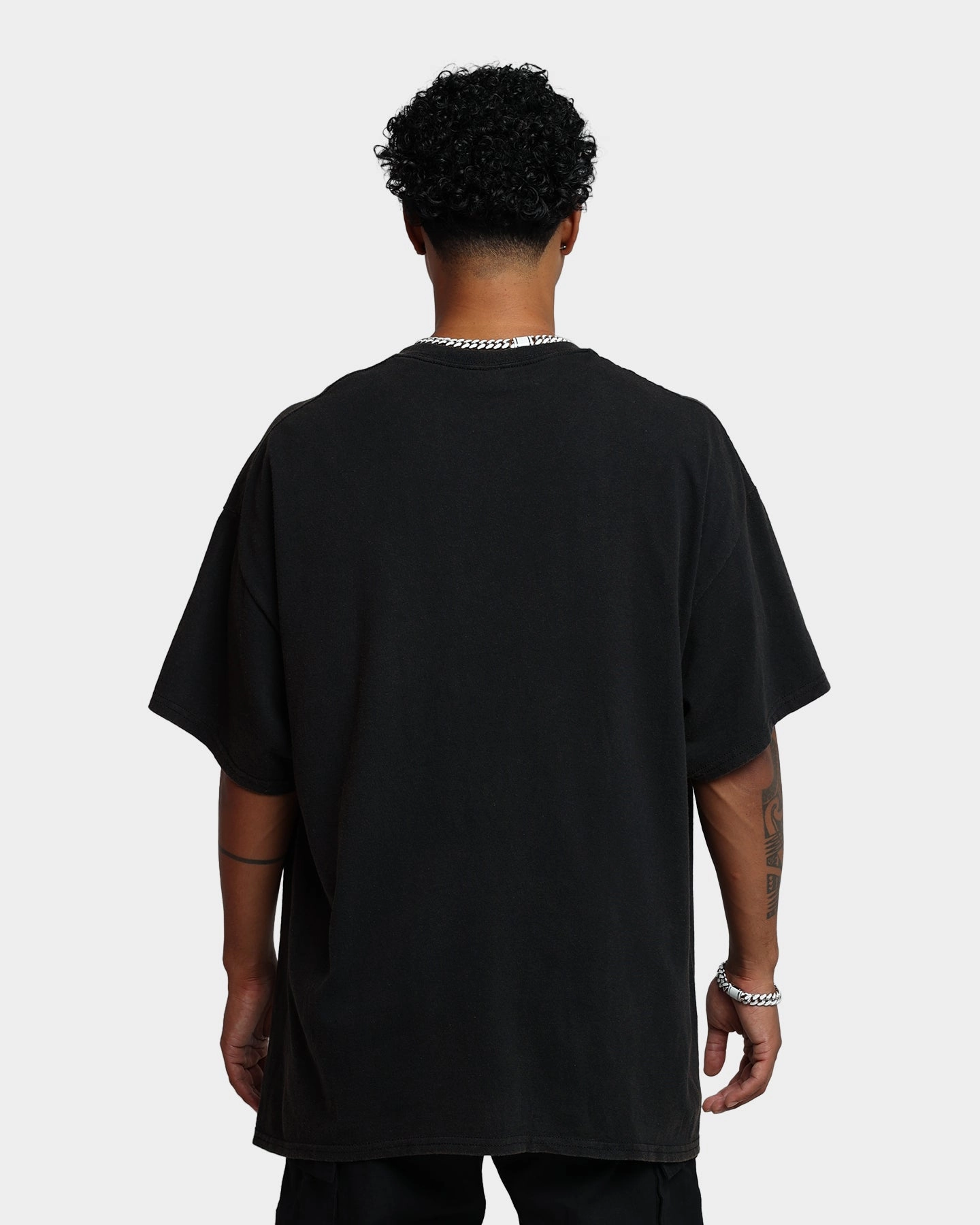 Rodman Brand 91 Face Vintage T-Shirt Washed Black Comfortable Shape UV protected