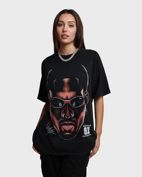 SustainableManufacturing Rodman Brand 91 Face Vintage T-Shirt Washed Black