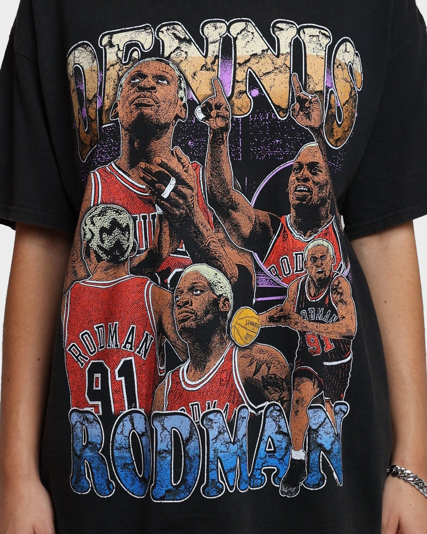 Travel Comfort Rodman Brand Cartoon Vintage T-Shirt Washed Black