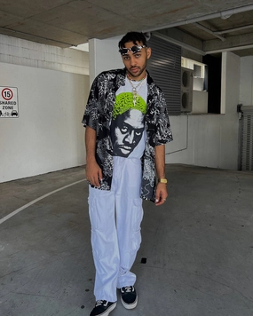 Rodman Brand Rodman Face T-Shirt White Animal print wildness